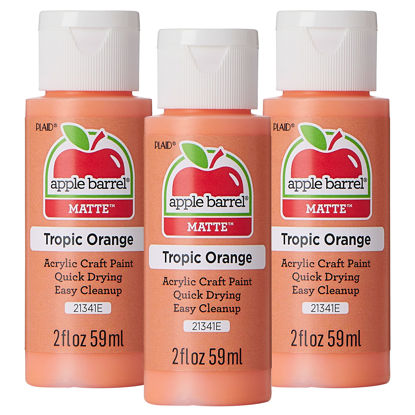 Picture of Apple Barrel Acrylic Paint, Tropic Orange (Pack of 3) 2 oz, 21341EA