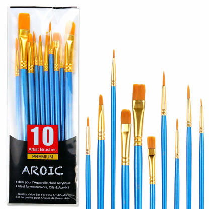 Paint Brushes Set, 20 Pcs Paint Brushes for Acrylic Painting, Oil  Watercolor Acrylic Paint Brush, Artist Paintbrushes for Body Face Rock  Canvas, Kids Adult Drawing Arts Crafts Supplies, Skyblue