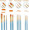 Picture of Acrylic Paint Brush Set, 1 Packs / 10 pcs Watercolor Brushes Painting Brush Nylon Hair Brushes for All Purpose Oil Watercolor Painting Artist Professional Kits.