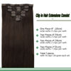 Picture of GOO GOO Clip-in Hair Extensions for Women, Soft & Natural, Handmade Real Human Hair Extensions, Light Brown, Long, Straight #2A, 7pcs 120g 16 inches
