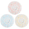 Picture of Waterproof Shower Caps, 3 Pcs Plastic Reusable Shower Caps Elastic Band Bath Caps for Women Ladies Spa Salon