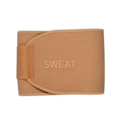 Picture of Sweet Sweat Toned Waist Trimmer for Women and Men | Premium Waist Trainer Belt to 'Tone' Your Stomach Area (Sand, Small)