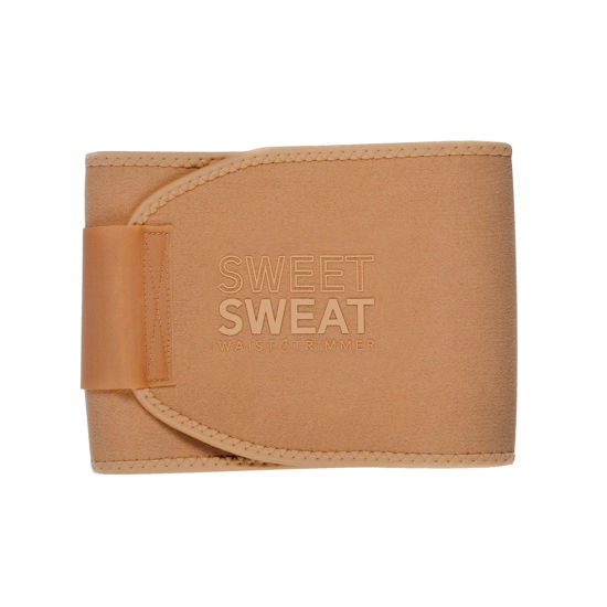 Picture of Sweet Sweat Toned Waist Trimmer for Women and Men | Premium Waist Trainer Belt to 'Tone' Your Stomach Area (Sand, Small)