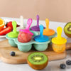 Picture of JBYAMUS Silicone Popsicle Molds, Ice Pop Molds, Storage Container for Homemade Food, Kids Ice Cream DIY Pop Molds - BPA Free (R-Green)