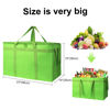Picture of 2 Pack XXXL Insulated Food Delivery Bag Cooler Bags Keep Food Warm Catering Therma for doordash Catering Cooler Bags Keep Food Warm Catering Therma Catering Shopper hot Green musbus