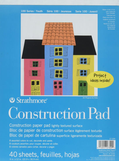 Picture of Strathmore (27-309 100 Series Youth Construction Paper Pad, 9"x12" Tape Bound, 40 Sheets