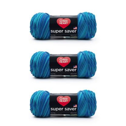 Picture of Red Heart Super Saver Yarn, 3 Pack, Macaw 3 Count