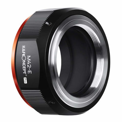 Picture of K&F Concept Lens Mount Adapter Comaptible for M42 Lens to Sony NEX Alpha E-Mount Camera Compatible with Sony Alpha NEX-7 NEX-6 NEX-5N NEX-5 NEX-C3 NEX-3 with Matting Varnish Design