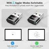 Picture of Mouse Jiggler Undetectable Metal USB Mouse Mover with Switch Button, Automatic Mini Mouse Shaker with 2 Jiggle Modes, Mouse Simulator, Driver-Free, Plug & Play, Keep Computer/Laptop Awake, Black