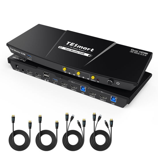 tesmart usb 3.0 hdmi kvm switch 2 monitors 2 computers