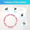 Picture of Car Bling Crystal Rhinestone Engine Start Ring Decals, 2 Pack Car Push Start Button Cover/Sticker, Key Ignition Knob Bling Ring, Sparkling Car Interior Accessories for Women (Pink1)