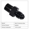 Picture of EVIL ENERGY 4AN Male Flare to 1/8" NPT Pipe Fitting Adapter Aluminum Straight Black 2PCS