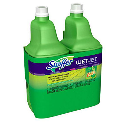 Picture of Swiffer Wet Jet, Spray Mop Floor Cleaner Multi-Purpose Solution, Gain Original, 42.2 oz, 2 pk