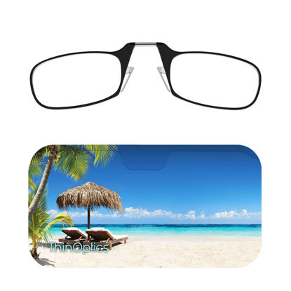 Picture of ThinOptics Universal Pod Case + Rectangular Reading Glasses, Tropical Holiday, 44mm + 1.5
