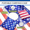 Picture of SPORT BEATS Cornhole Bags All Weather Set of 8 for Cornhole Toss Games-Regulation Weight & Size-Includes Tote Bags (Rustic Stars & Stripes)