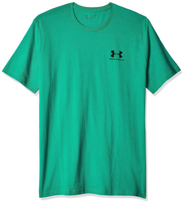 Picture of Under Armour mens Sportstyle Left Chest Short-Sleeve T-Shirt , (509) Birdie Green / Black / Black , 3X-Large