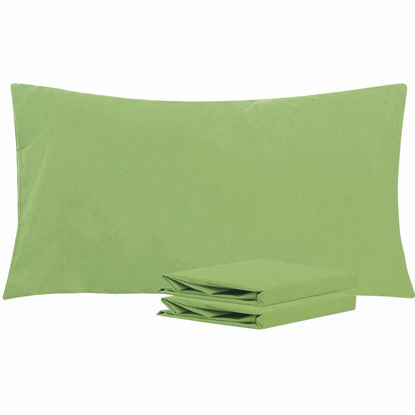 Picture of NTBAY 100% Brushed Microfiber Extra Large King Pillowcases Set of 2, Super Soft and Cozy, Wrinkle, Fade, Stain Resistant with Envelope Closure Pillow Cases, 20x40 Inches, Sage Green