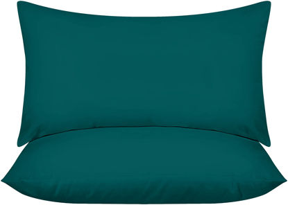 Picture of Utopia Bedding Throw Pillows Insert (Pack of 2, Dark Teal) - 12 x 20 Inches Bed and Couch Pillows - Indoor Decorative Pillows