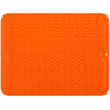 Picture of MicoYang Silicone Dish Drying Mat for Multiple Usage,Easy clean,Eco-friendly,Heat-resistant Silicone Mat for Kitchen Counter or Sink,Refrigerator or drawer liner Orange L 16 inches x 12 inches