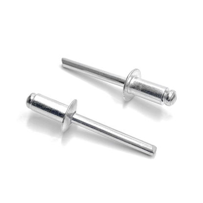 Picture of ISPINNER 100pcs 1/4" x 1/2" Aluminum Blind Rivets, 6.4 x 12.7mm Pop Rivets, Pack of 100 (Silver)