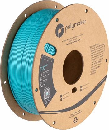 Picture of Polymaker PETG Filament 1.75mm, 1kg Strong PETG 3D Printer Filament Teal - PolyLite PETG Cyan 3D Printing Filament 1.75mm Turquoise, Dimensional Accuracy +/- 0.03mm, Print with Most 3D Printers