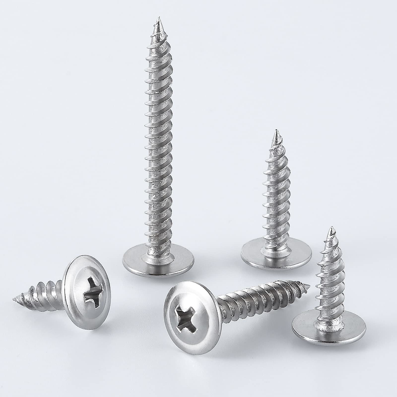 GetUSCart- WensiLon #8 Phillips Truss Head Wood Screws Stainless Steel ...