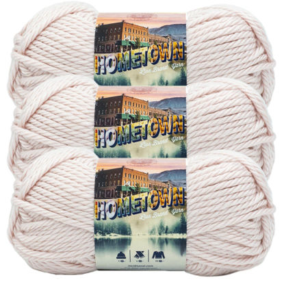 Picture of Lion Brand Yarn Hometown Yarn, Bulky Yarn, Yarn for Knitting and Crocheting, 3-Pack, Dillon Quartz
