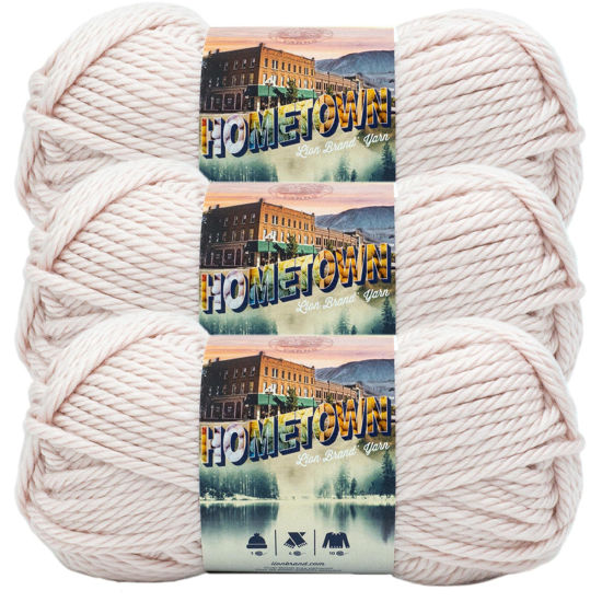 Picture of Lion Brand Yarn Hometown Yarn, Bulky Yarn, Yarn for Knitting and Crocheting, 3-Pack, Dillon Quartz