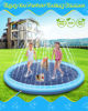 Picture of Raxurt Splash Sprinkler Pad for Dogs Kids, 97 Inch Anti-Slip Thickened Dog Pool Durable Upgrade Bath Pool Pet Summer Outdoor Water Toys, Blue