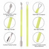 Picture of Cuticle Trimmer with Cuticle Pusher and Cutter-YINYIN Cuticle Cutter Cuticle Nipper Professional Stainless Steel Cuticle Clippers Durable Pedicure Manicure Tools for Fingernails and Toenails (Green)