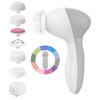 Picture of COSLUS Facial Cleansing Brush Face Scrubber: 7in1 JBK-D Electric Exfoliating Spin Cleanser Device Waterproof Deep Cleaning Exfoliation Rotating Spa Machine - Electronic Acne Skin Wash Spinning System