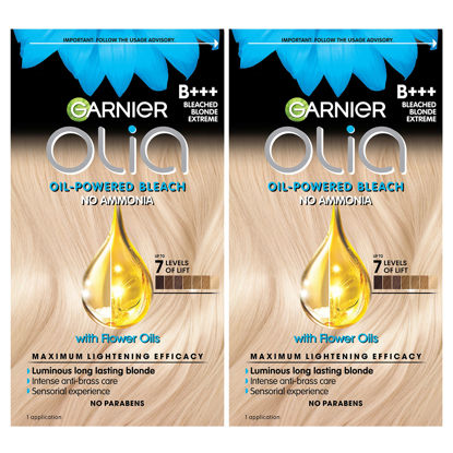 Picture of Garnier Hair Color Olia Ammonia-Free Brilliant Color Oil-Rich Permanent Hair Dye, B+++ Bleach Blonde Extreme, 2 Count (Packaging May Vary)