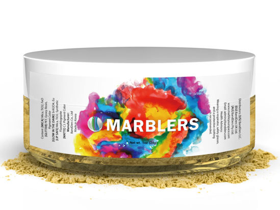 Picture of MARBLERS Cosmetic Grade Mica Powder [Eggshell Yellow] 1oz (28g) | Pearlescent | Non-Toxic | Vegan | Cruelty-Free | Eyeshadow, Nail Polish, Nail Art | Festival, Rave & Party Makeup | Body & Face