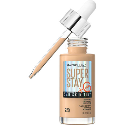 Picture of Maybelline Super Stay Up to 24HR Skin Tint, Radiant Light-to-Medium Coverage Foundation, Makeup Infused With Vitamin C, 220, 1 Count