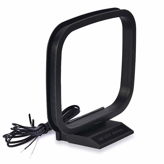 Picture of Bingfu AM Loop Antenna with 2 Pin Bare Wire Compatible with Pioneer Onkyo Yamaha Marantz Pyle Indoor Radio Bluetooth Home Stereo Receiver AV Audio Video Home Theater Receiver Power System