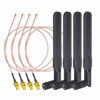 Picture of Bingfu Dual Band WiFi 2.4GHz 5GHz 5.8GHz 8dBi RP-SMA Male Antenna 20cm 8 inch RG178 U.FL IPX IPEX to RP-SMA Female Cable 4-Pack for WiFi Router Wireless Mini PCI Express PCIE Network Card Adapter