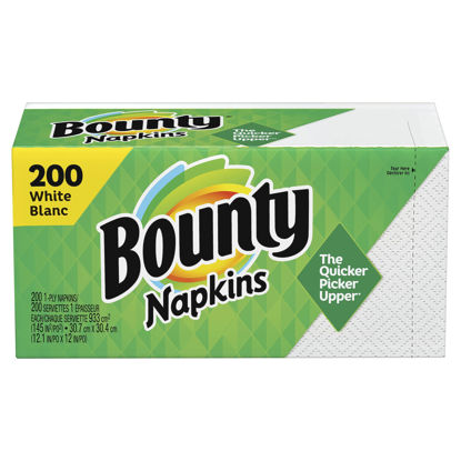 Picture of Bounty Paper Napkins, White, 200 Count (Packaging May Vary)