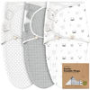 Picture of 3-Pack Organic Baby Swaddle Sleep Sacks - Newborn Swaddle Sack, Ergonomic Baby Swaddles 0-3 Months, Swaddles for Newborns, Baby Sleep Sack, Baby Swaddle Blanket Wrap, Baby Essentials (Nordic)