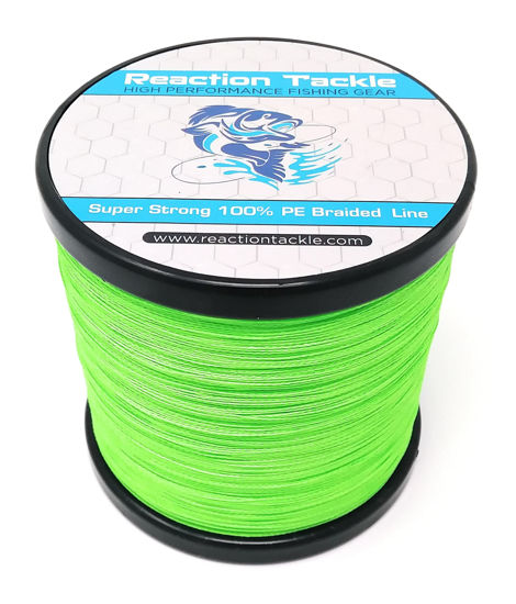 Picture of Reaction Tackle Braided Fishing Line Hi Vis Green 15LB 300yd