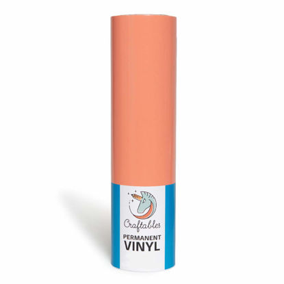 Picture of Craftables Coral Vinyl Roll - Permanent, Adhesive, Glossy & Waterproof | 12" x 25' |for Crafts, Cricut, Silhouette, Expressions, Cameo, Decal, Signs, Stickers