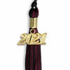 Picture of Endea Graduation Mixed Double Color Tassel with Gold Date Drop (Black/Maroon, 2021)