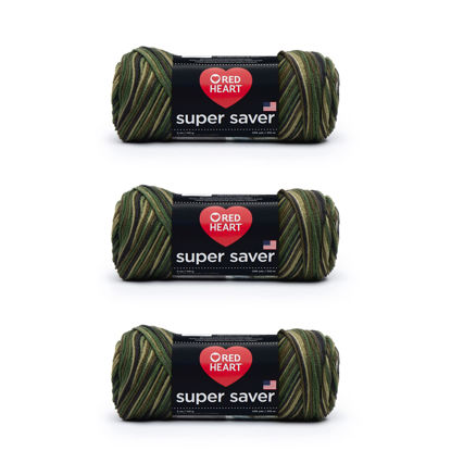 Picture of Red Heart Super Saver Yarn, 3 Pack, Camouflage 3 Count