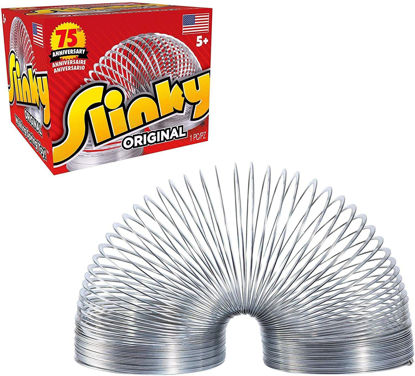 Picture of The Original Slinky Walking Spring Toy, Basket Stuffers, Metal Slinky, Fidget Toys, Party Favors and Gifts, Kids Toys for Ages 5 Up, Small Gifts by Just Play