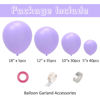 Picture of Purple Balloons 110 Pcs Pastel Purple Balloon Garland Kit Different Sizes 5 10 12 18 Inch Light Purple Balloons for Baby Shower Wedding Party Decorations