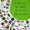 Picture of 100Pcs Funny Army Stickers and Decals - Small Vinyl Military Stickers and Decals for Hard Hat & Helmets, Laptops, Water Bottles - Military Gifts, Army Gifts for Adults