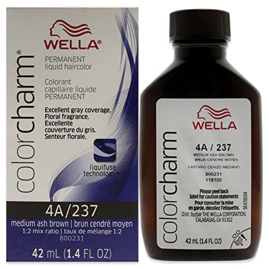 GetUSCart- WELLA Color Charm Permanent Liquid Hair Color for Gray Coverage,  4A Med Ash Brown