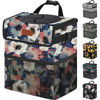 Picture of Vankor Cute Car Trash Bag Bin Hanging Waterproof Automotive Garbage Cans Leak Proof Vehicle Trash Can Painting Floral