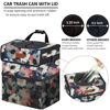 Picture of Vankor Cute Car Trash Bag Bin Hanging Waterproof Automotive Garbage Cans Leak Proof Vehicle Trash Can Painting Floral