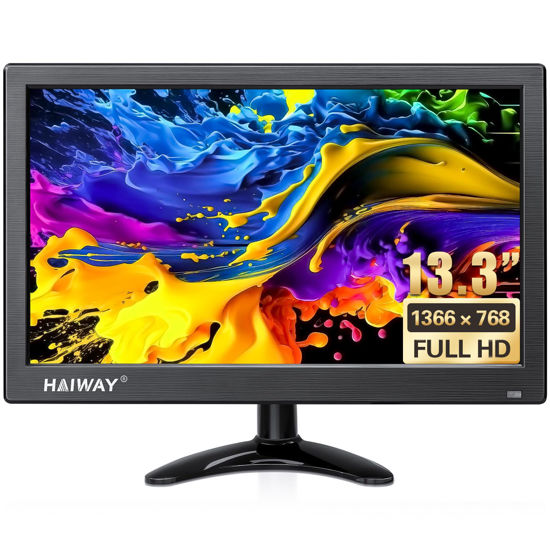 GetUSCart Haiway 13.3 inch Security Monitor, 1366x768 LED Monitor