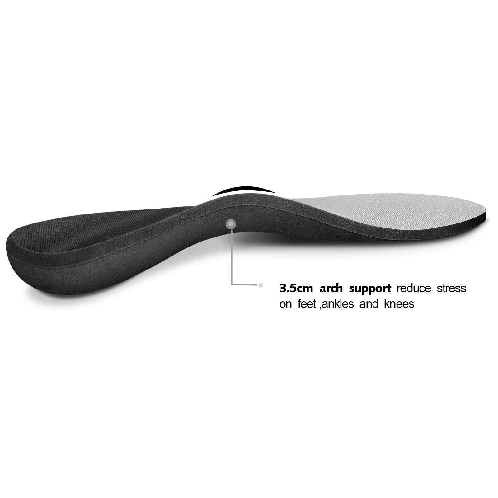 GetUSCart Plantar Fasciitis Feet Insoles Arch Supports Orthotics Inserts Relieve Flat Feet